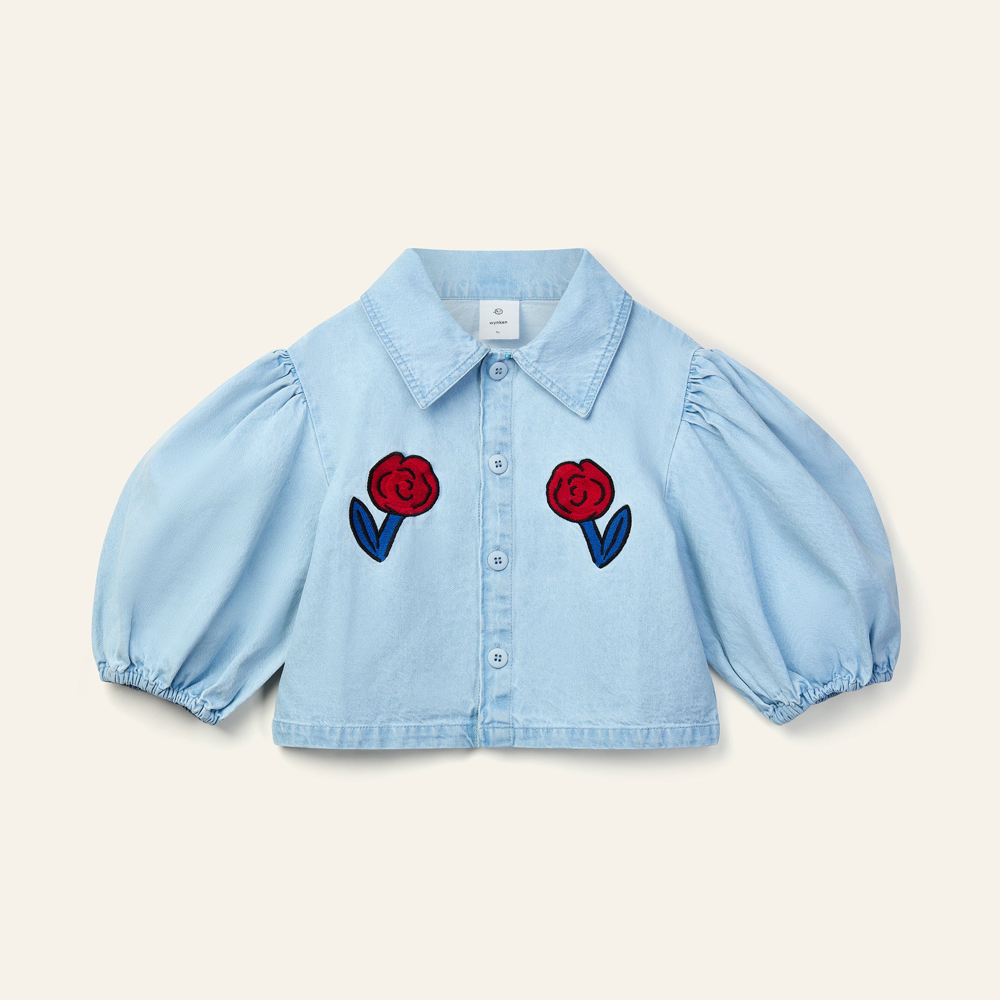 Wynken - annka bolero denim top - pale bleached