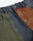 Bobo Choses - kids - colorblock denim pants - multicolor