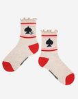 Bobo Choses - spades short socks - offwhite