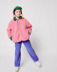Bobo Choses - kids - clover reversible sheepskin jacket - green