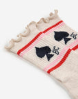 Bobo Choses - spades short socks - offwhite