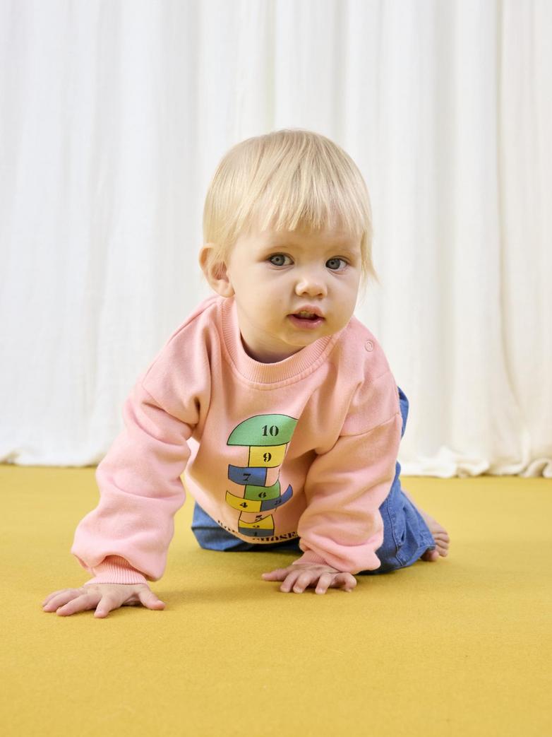 Bobo Choses - baby - hopscotch sweatshirt - pink