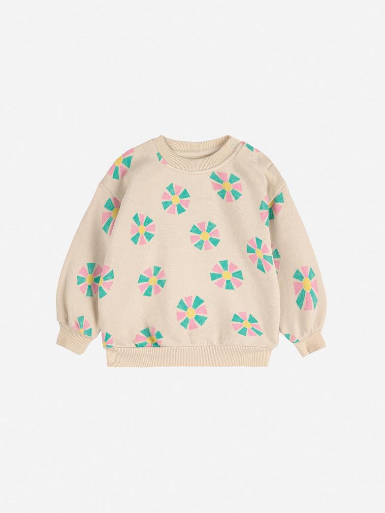 Bobo Choses - baby - kaleidoscope allover sweatshirt - offwhite