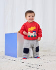 Bobo Choses - baby - choo choo sweatshirt - red