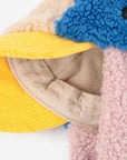 Bobo Choses - baby - colorblock sheepskin chapka - multicolor