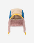 Bobo Choses - baby - colorblock sheepskin chapka - multicolor