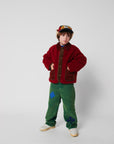 Bobo Choses - kids - tiles reversible sheepskin jacket - multicolor