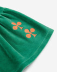 Bobo Choses - kids - clover velvet skirt - green