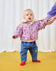 Bobo Choses - baby - game pawns allover reversible sheepskin jacket - lavender