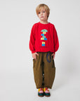 Bobo Choses - kids - tic tac toe woven cargo pants - khaki