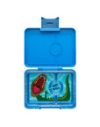 Yumbox - snack 3 - surf blue - dinosaur