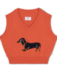Repose Ams - knit v-neck spencer - radiant red