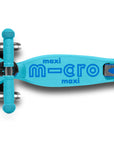 Micro Step - foldable Scooter Maxi Micro deluxe  led- blue