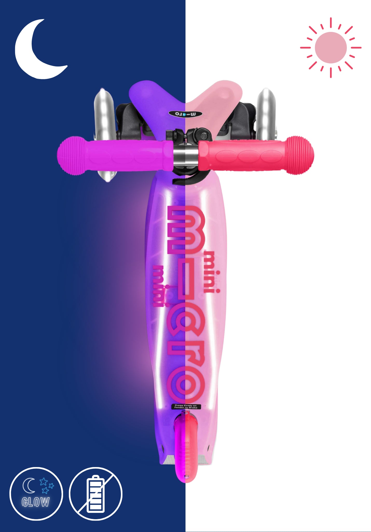 Micro Step - Scooter Mini Micro deluxe glow - frosty pink