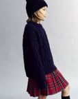 The New Society - Martina Skirt - Galactic Red Check