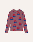 The campamento - kids - big flowers t-shirt - purple