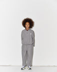 Main Story - wide sweatpant - grey melange polar fleece