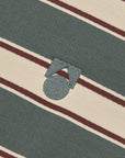 Main Story - bubble sweatshirt - balsam green stripe