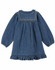 Emile et Ida - kids - embroidery dress - denim