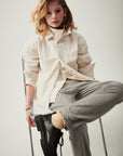 American Vintage - padow corduroy shirt - ecru