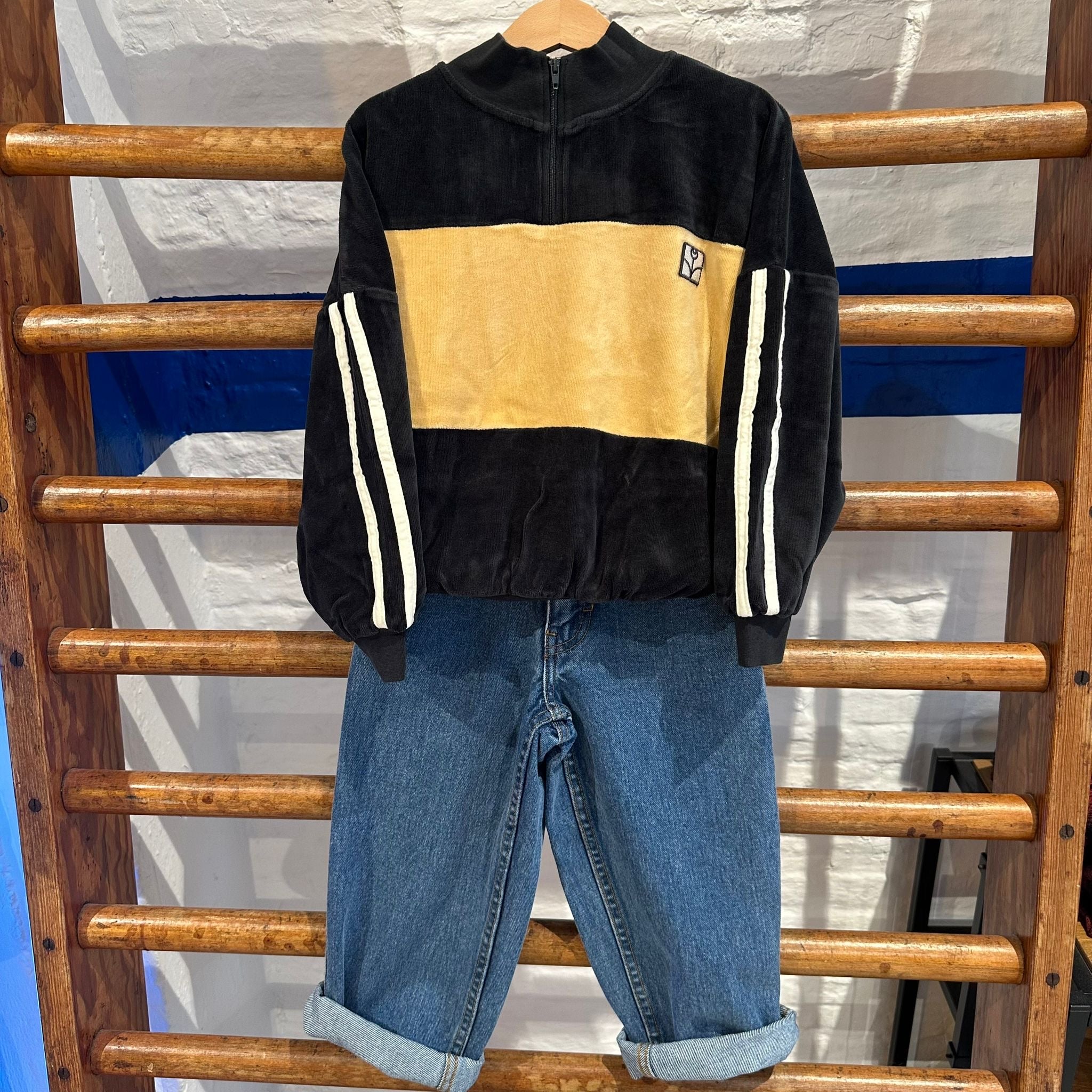 The campamento - kids - contrast sweatshirt - grey