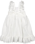 Marmar - danita - kids frill linen dress - white
