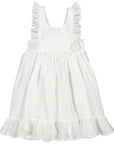 Marmar - danita - kids frill linen dress - white