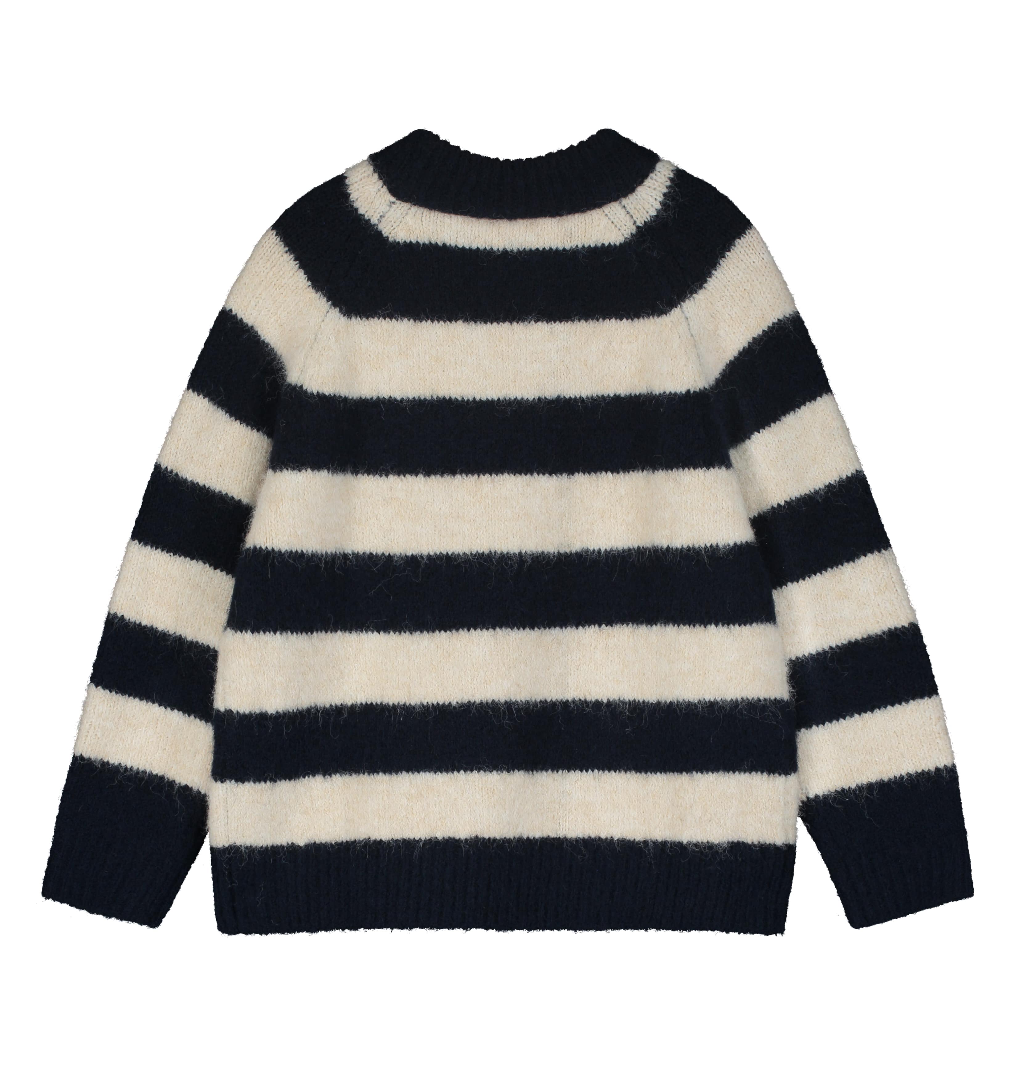 Maison Mangostan - i love knit sweater - blue/ivory