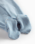 Marmar - renas - rib onesie - blue stripe