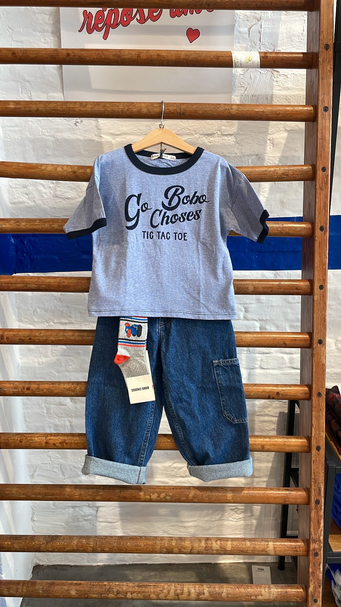 Bobo Choses - kids - go bobo t-shirt - light blue
