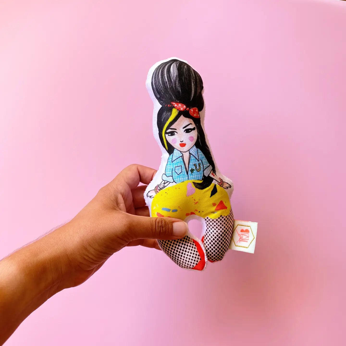 Amy Winehouse rattle - yellow
