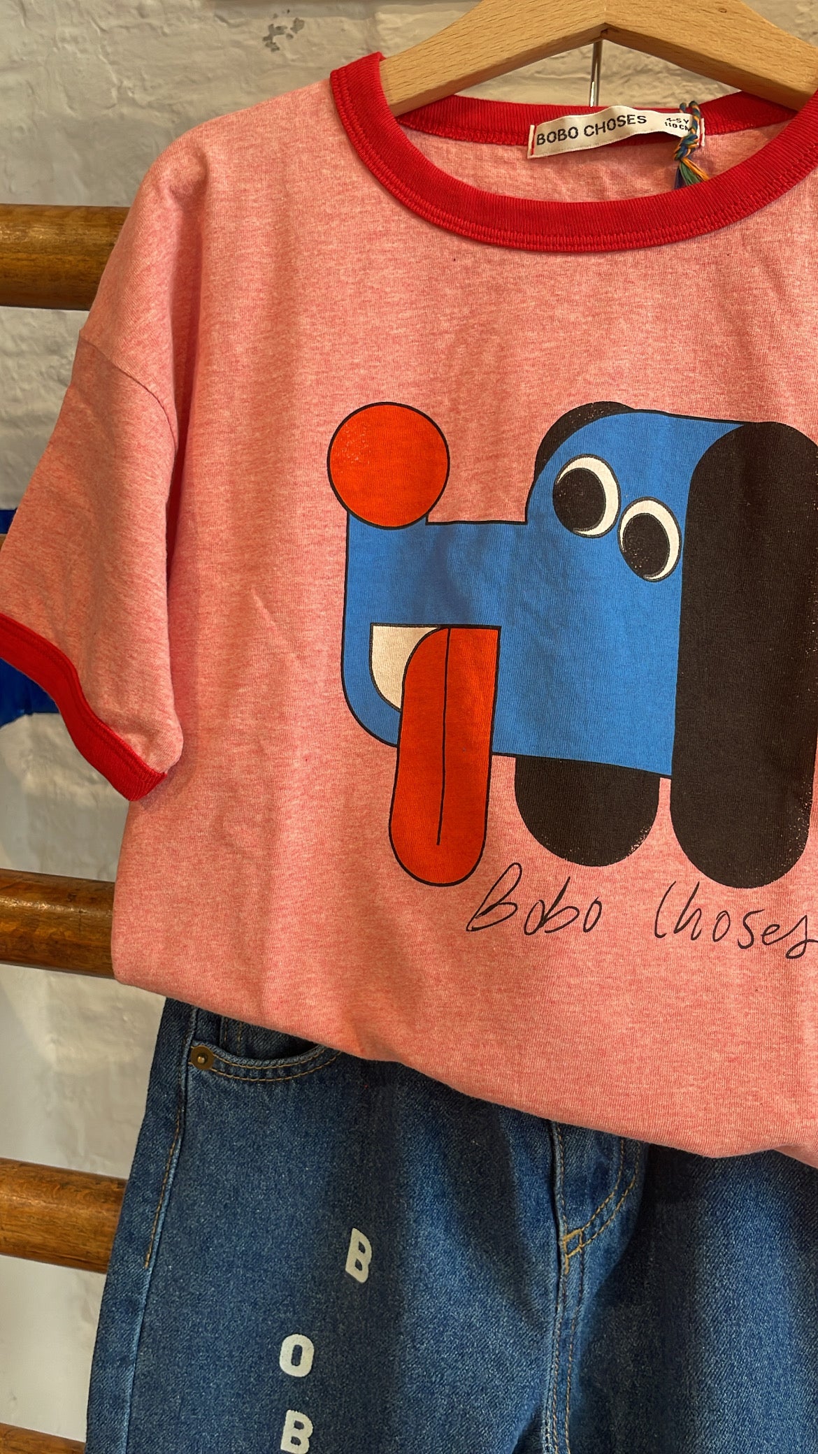 Bobo Choses - kids - doggy mate t-shirt - red