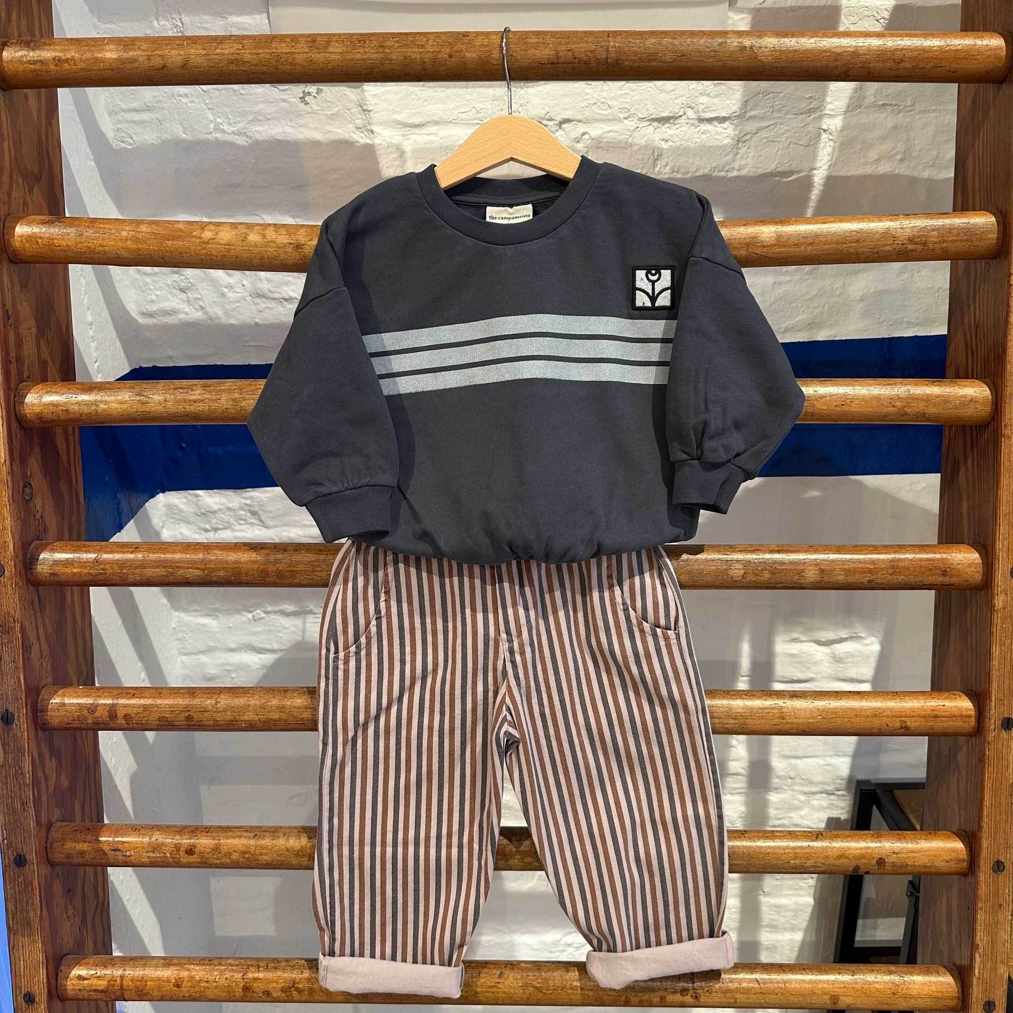 The campamento - kids - washed sweatshirt - grey