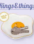 Legami - ceramic plate - rings & things - egg