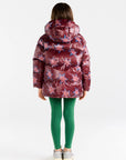 The animals observatory - Stars Lemur Puffer Jacket - burgundy