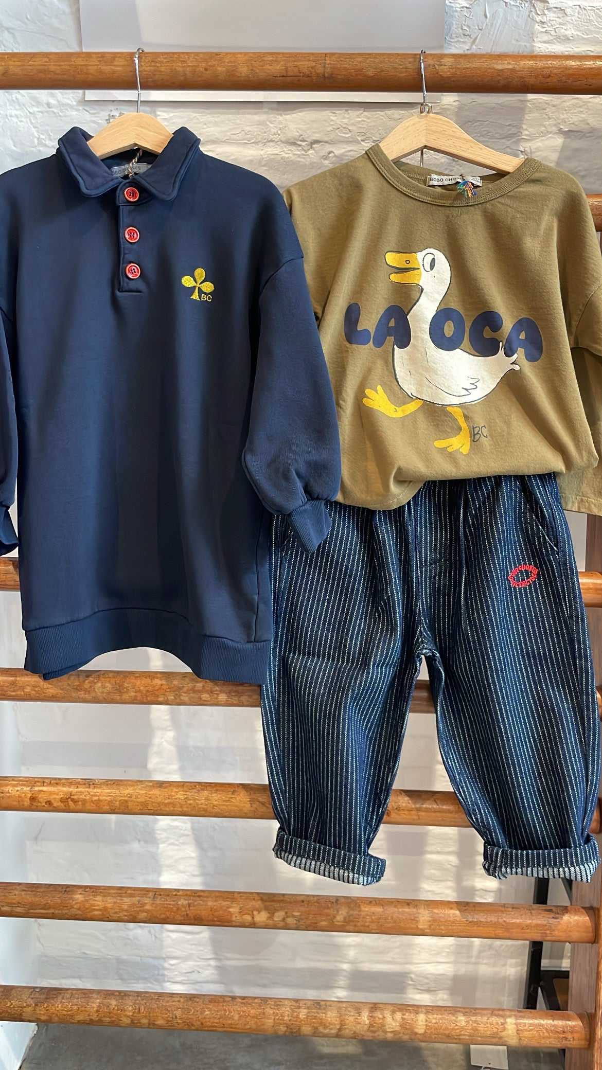 Bobo Choses - kids - clover polo sweatshirt dress - midnight blue