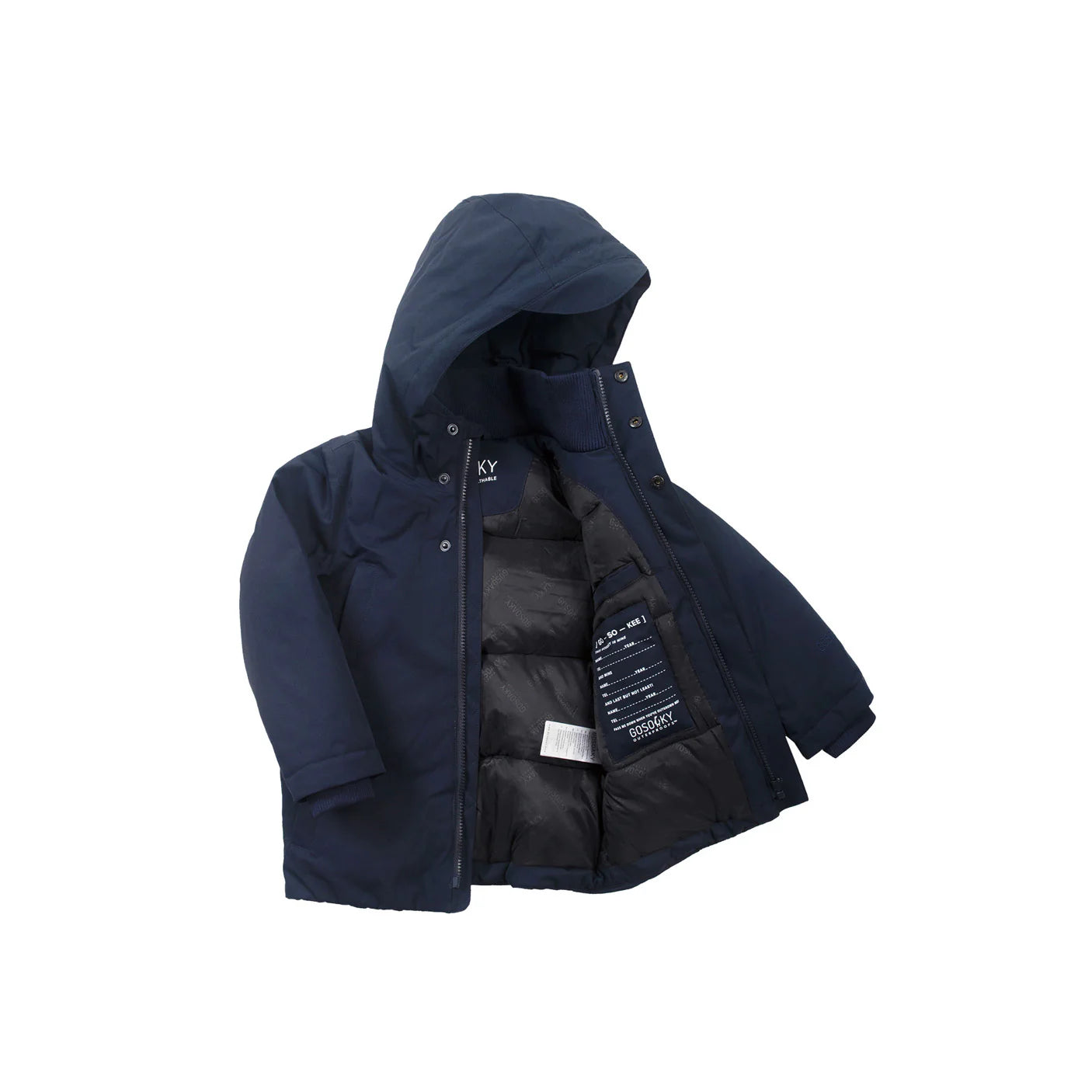 Gosoaky - rain &amp; winter coat - chipmunk - sky captain blue