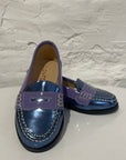 Penny loafers - metallic lila