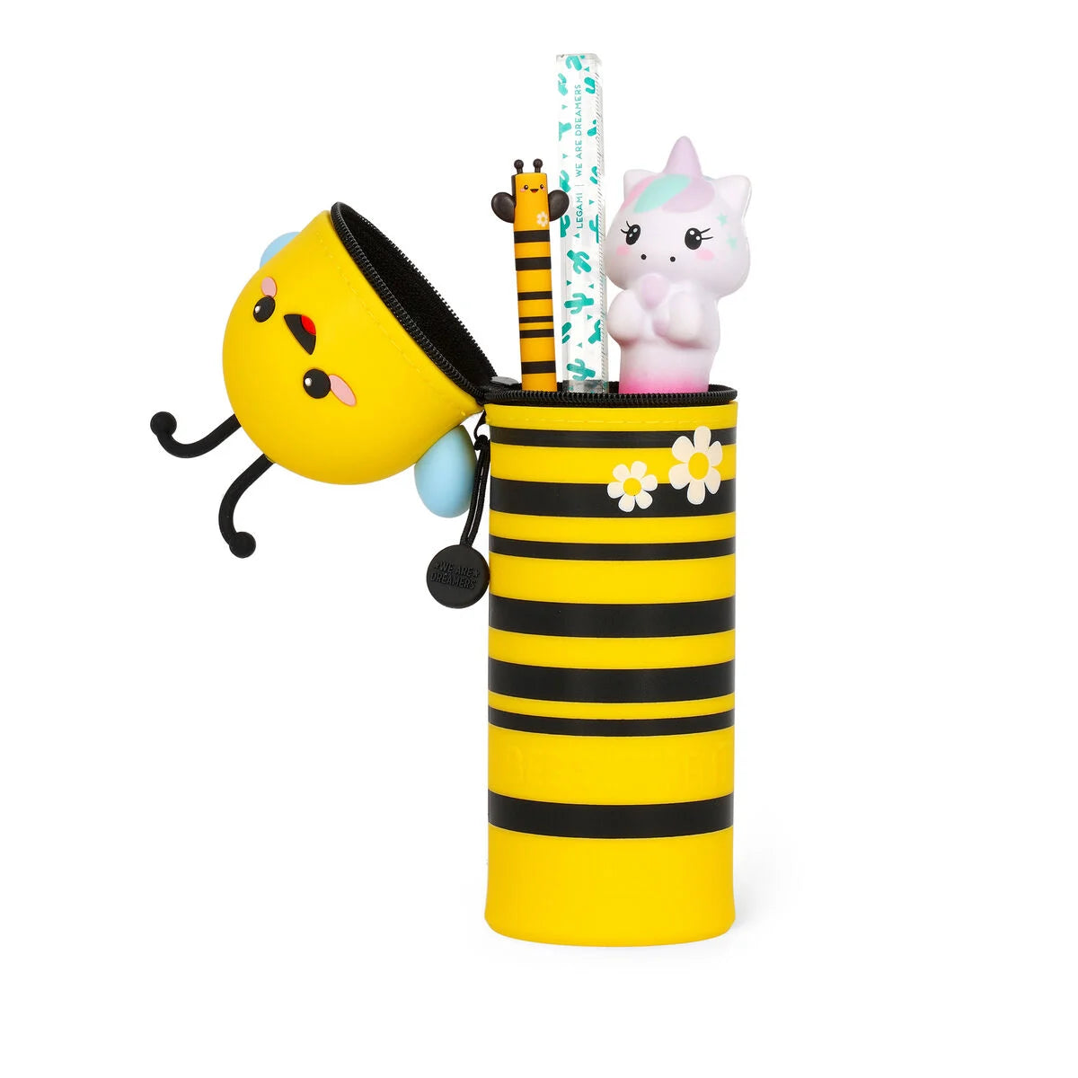 Legami - 2 in 1 silicone pencil case - kawaii - bee