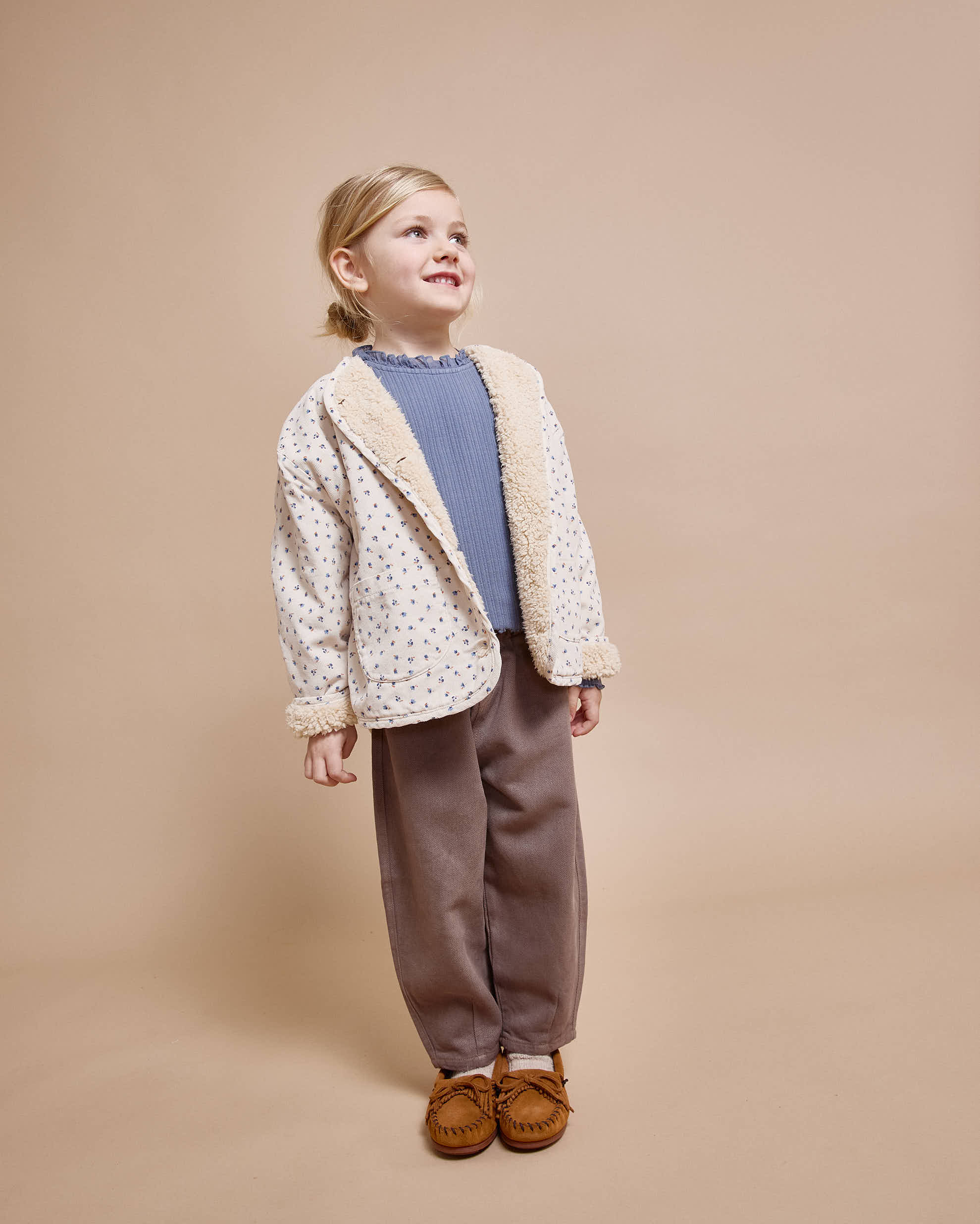 Buho - kids - warm rib t-shirt - ivory