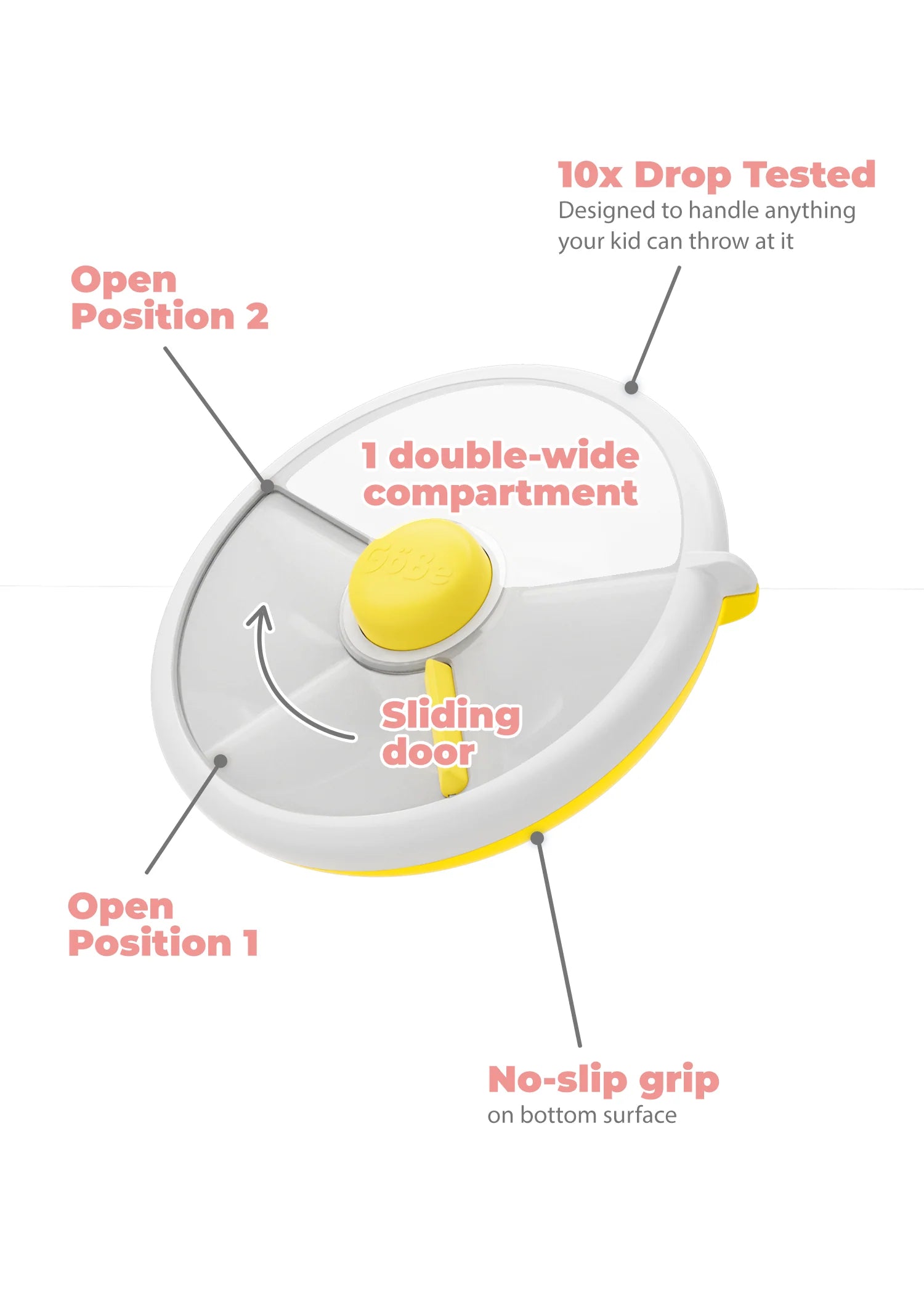 Gobe - large snack spinner - lemon yellow
