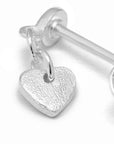 lulu copenhagen - silver plated love dangling earring - 1 pc