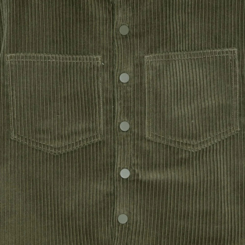 Brunobruno nation - nohr corduroy teddy jacket - dusty olive green