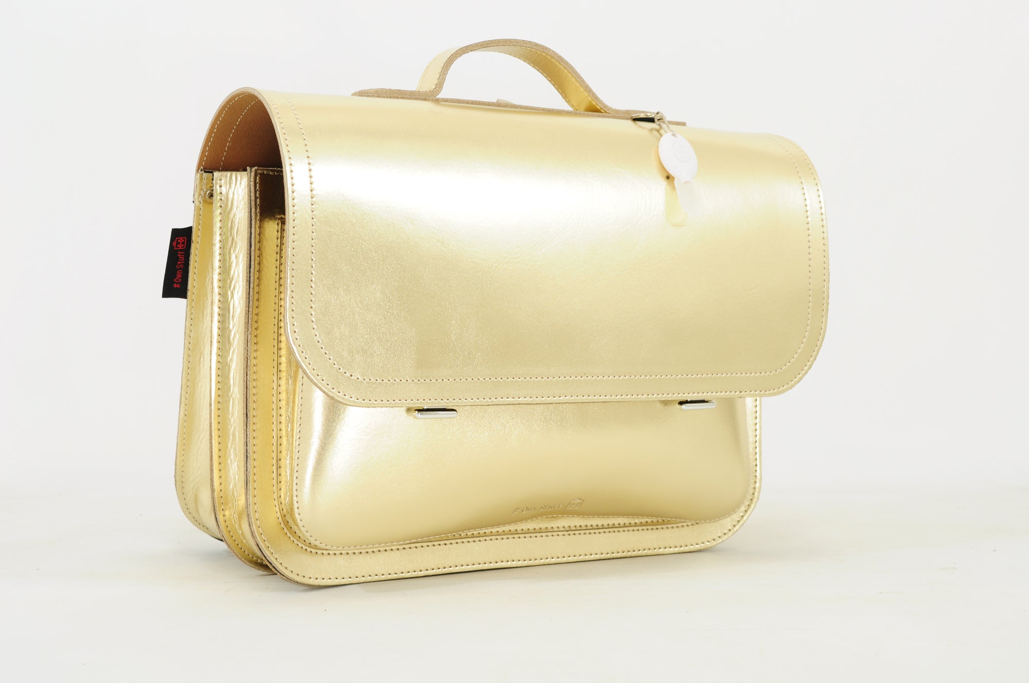 Own stuff - Lagere school boekentas - magnetic - shiny gold