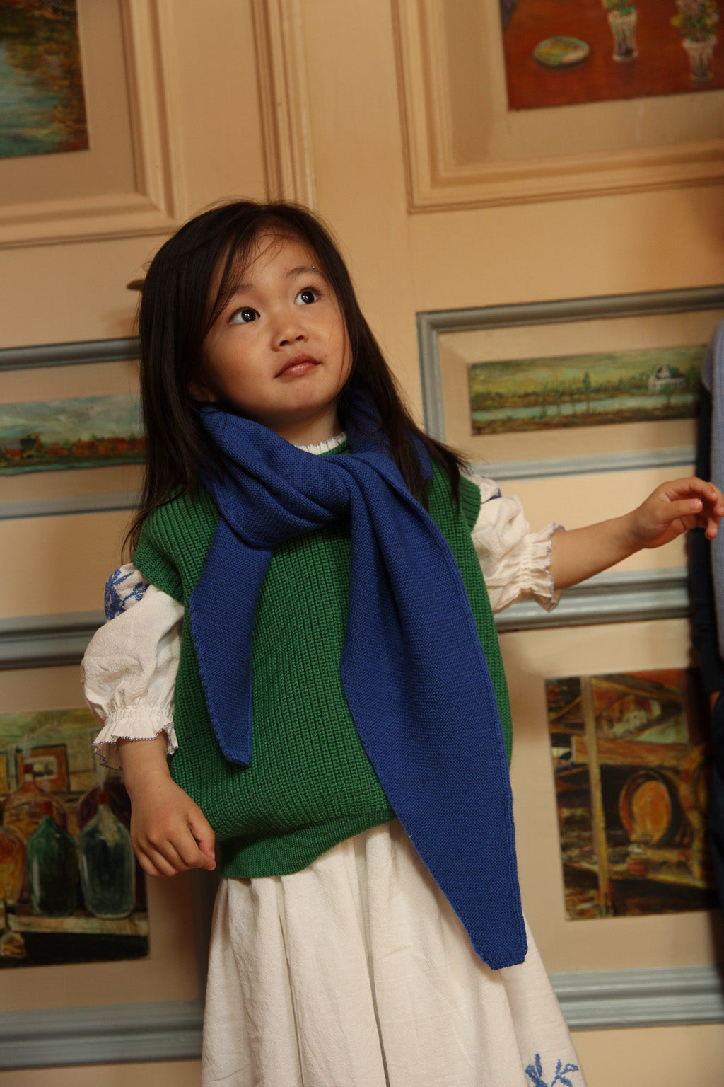 HVID - triangle scarf - josephina - cobalt blue