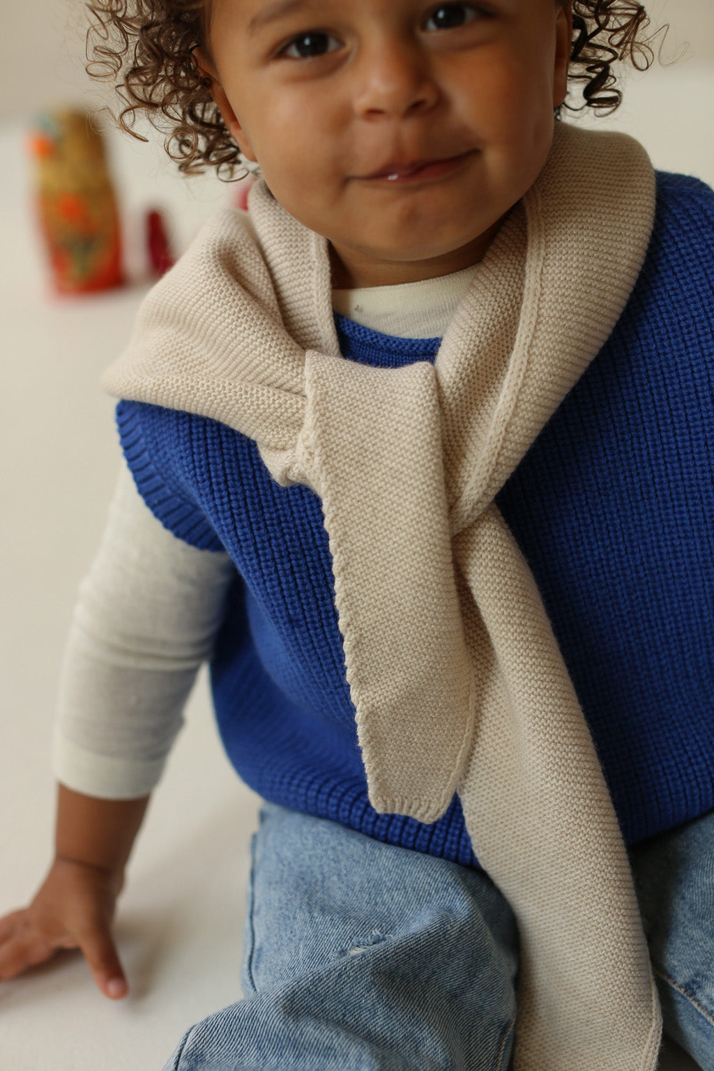 HVID - triangle scarf - josephina - cream