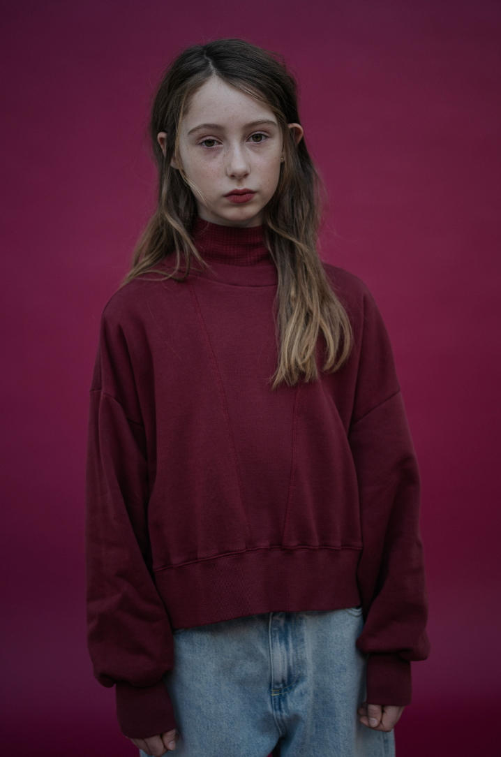 Repose Ams -  city sweater - royal burgundy