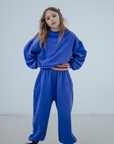 Repose Ams - crop heart sweater - royal bloom