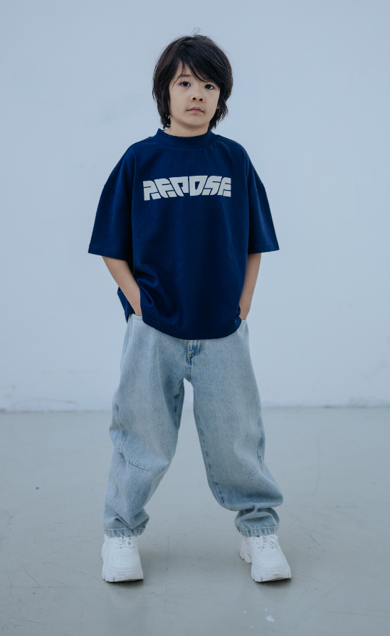 Repose Ams -  boxy tshirt - cosmic navy