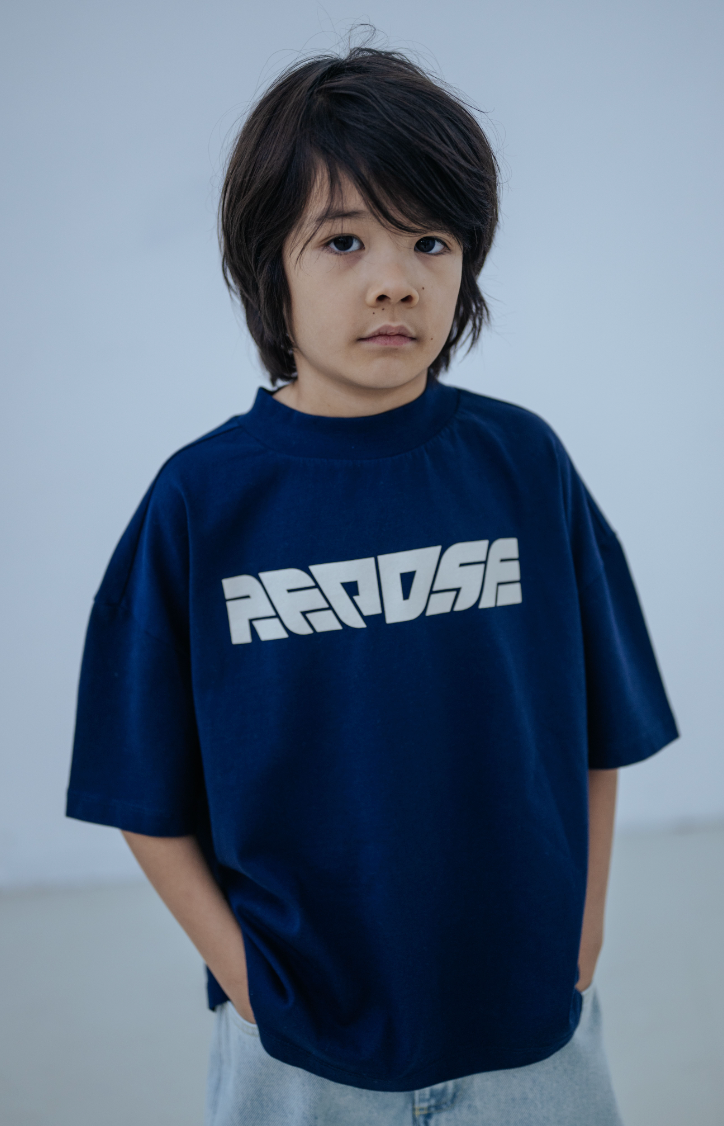 Repose Ams -  boxy tshirt - cosmic navy